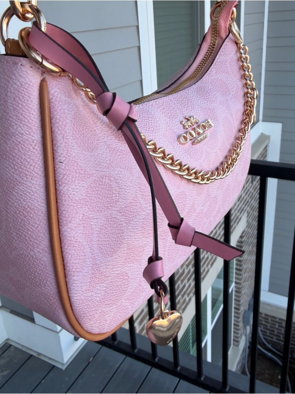 Coach Powder Pink Teri Shoulder Bag - Picture 3 of 8